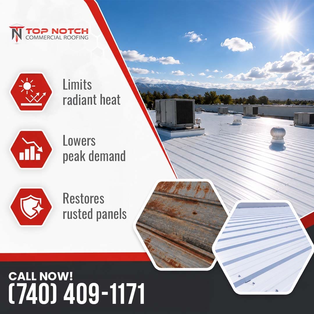 Metal roof coating reduces cooling costs