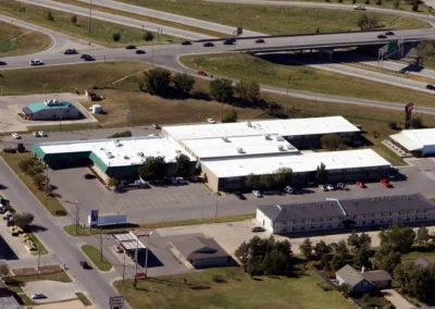 Top Notch Commercial Roofing at a Columbus, OH job site showcasing professional approach and quality workmanship on a commercial building.