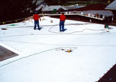 Completed flat roof commercial project in Ohio by Top Notch Roofing, delivering a weather-tight and energy-efficient roofing system.